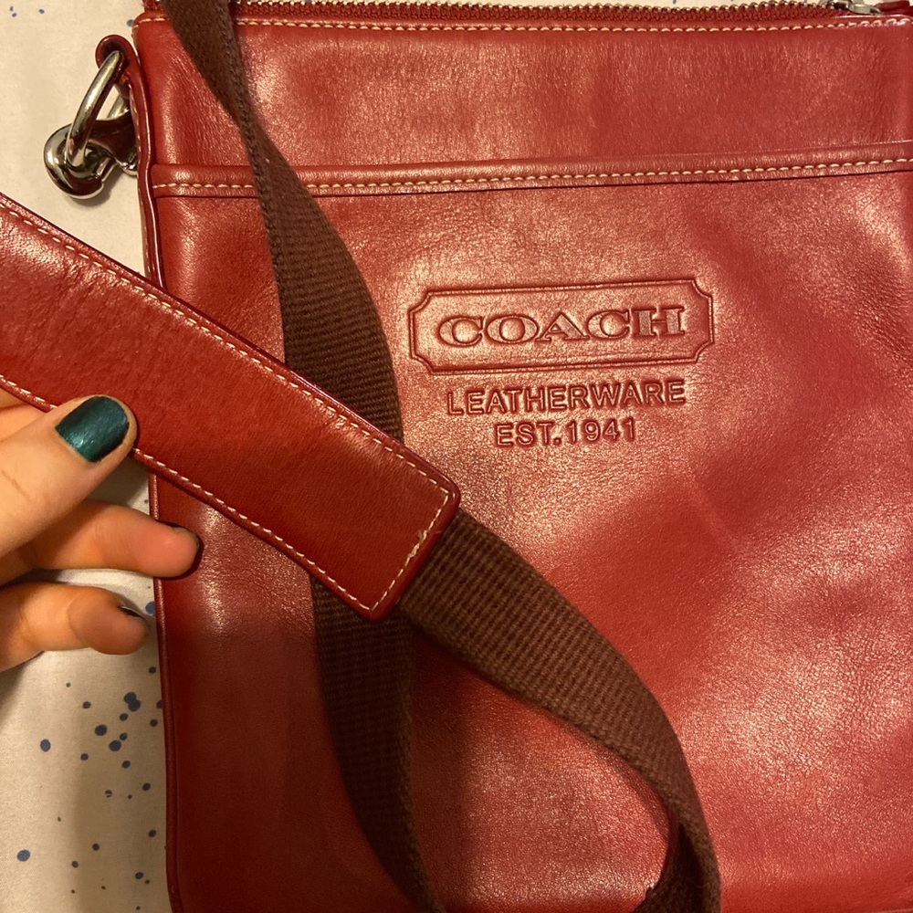 Red coach purse vintage
